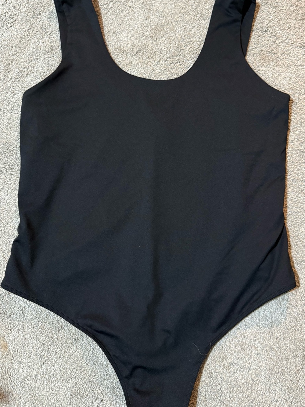 Classic Black Scoop Neck bodysuit- XXXL